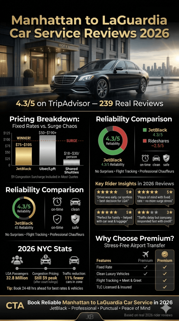 manhattan to laguardia car service reviews 2026