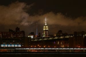 Captivating night view of the Empire eco friendly best limo nyc City.