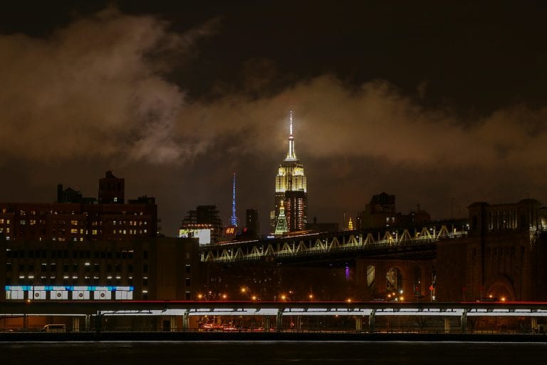 Captivating night view of the Empire eco friendly best limo nyc City.