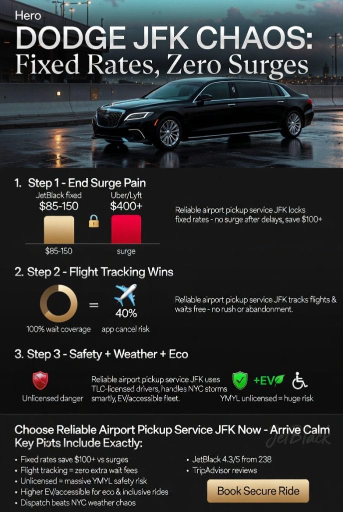 Infographic reliable airport pickup service jfk