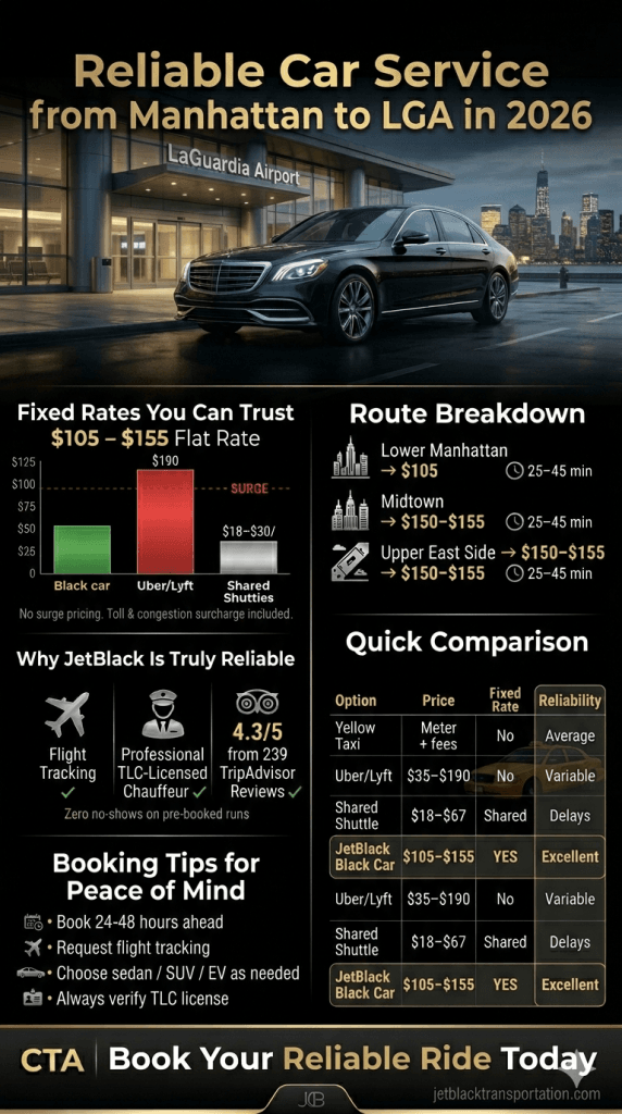 reliable car service from manhattan to lga