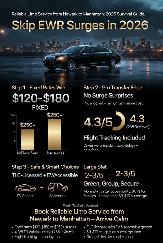 Infographic reliable limo service from newark to manhattan