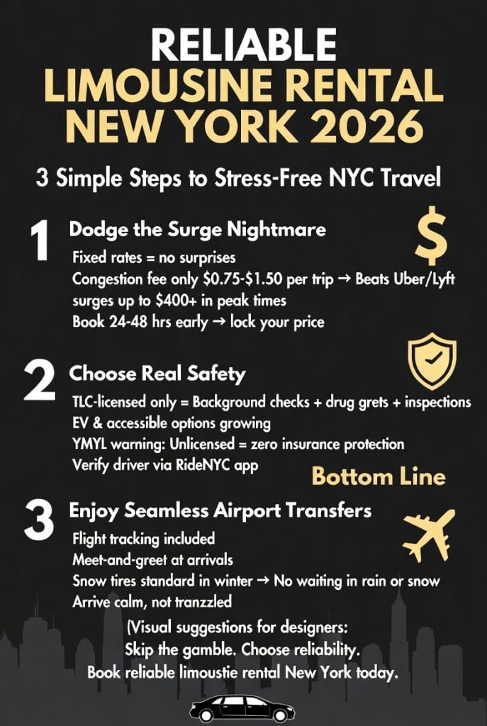 Infographic reliable limousine rental new york