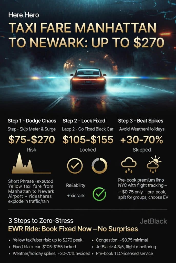 Taxi Fare from Manhattan to Newark Airport in 2026: What It Really Costs, Why It Hurts, and How to Stop Getting Burned 3 Infographic Taxi Fare from Manhattan to Newark Airport