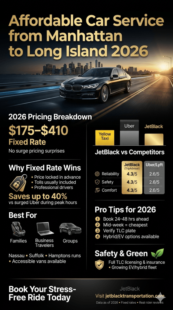 affordable car service from manhattan to long island