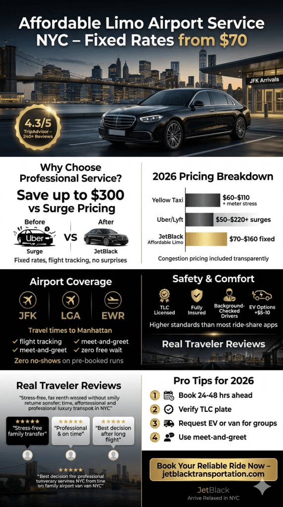 affordable limo airport service nyc infographic
