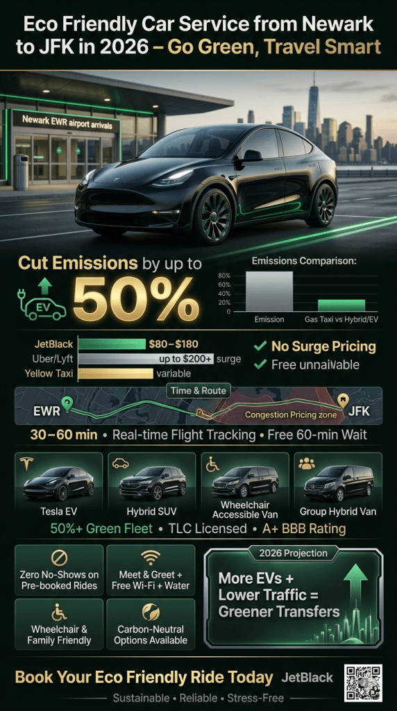 eco friendly car service from newark to jfk
