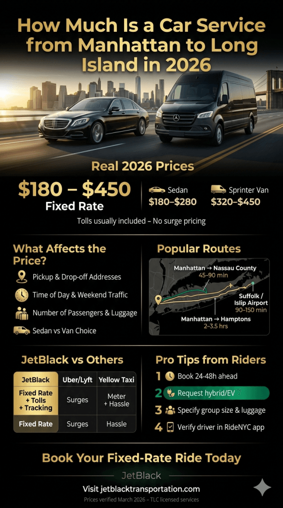 how much is a car service from manhattan to long island infographic
