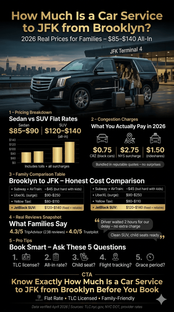 how much is a car service to jfk from brooklyn infographic