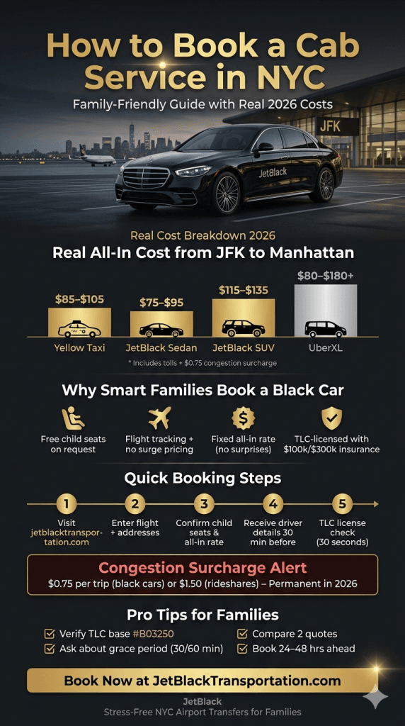 how to book a cab service in nyc infographic