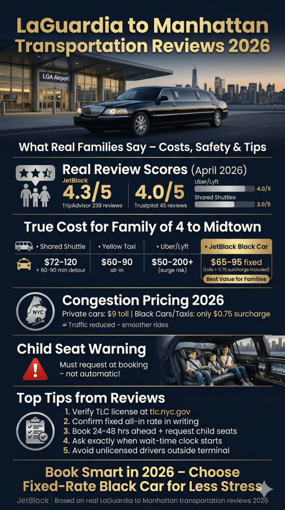 NYC for-hire vehicle landscape comparison laguardia to manhattan transportation reviews 2026