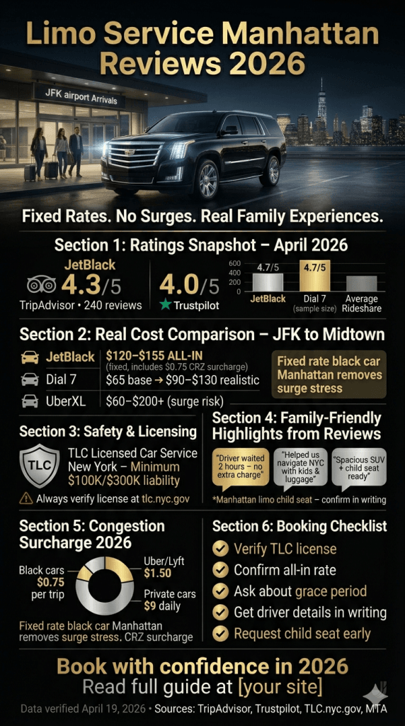 limo service manhattan reviews 2026 infographic