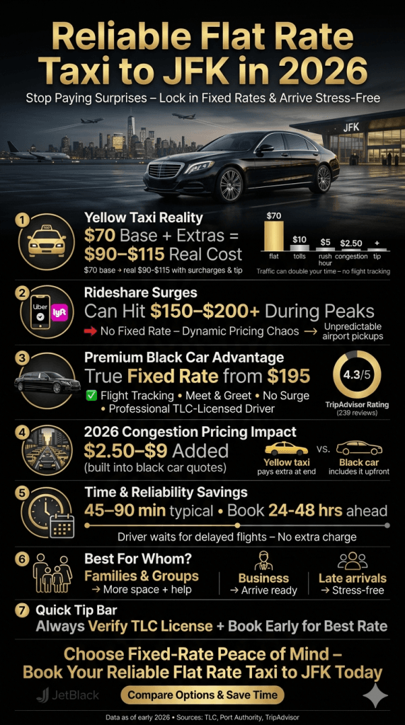 reliable flat rate taxi to jfk