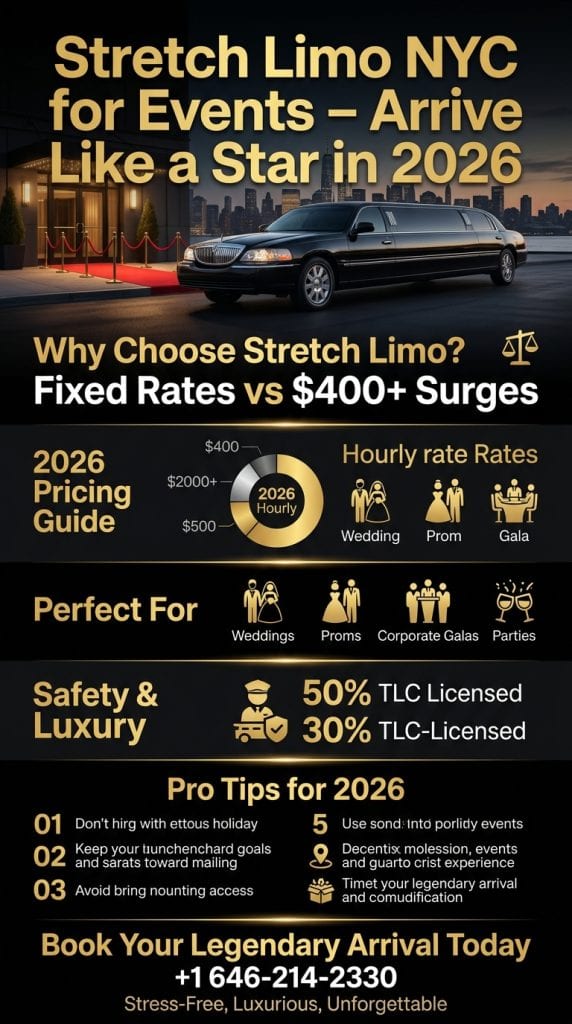 stretch limo nyc for events infographic