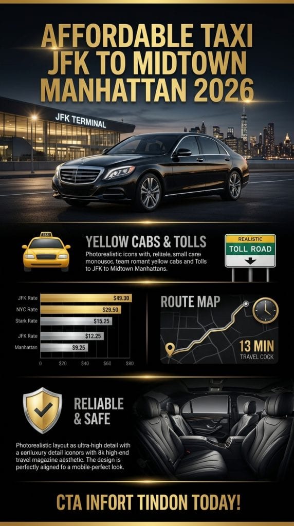 affordable taxi jfk to midtown manhattan affordable taxi JFK to Midtown Manhattan pricing guide with tolls and fees