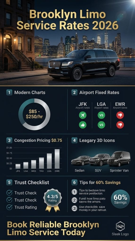 brooklyn limo service rates Comprehensive Brooklyn limo service rates 2026 pricing infographic with charts