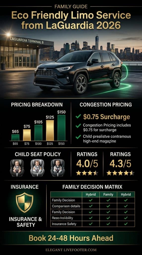NYC Green Transportation Comparison 2026 eco friendly limo service from LaGuardia NYC for-hire vehicle comparison chart 2026