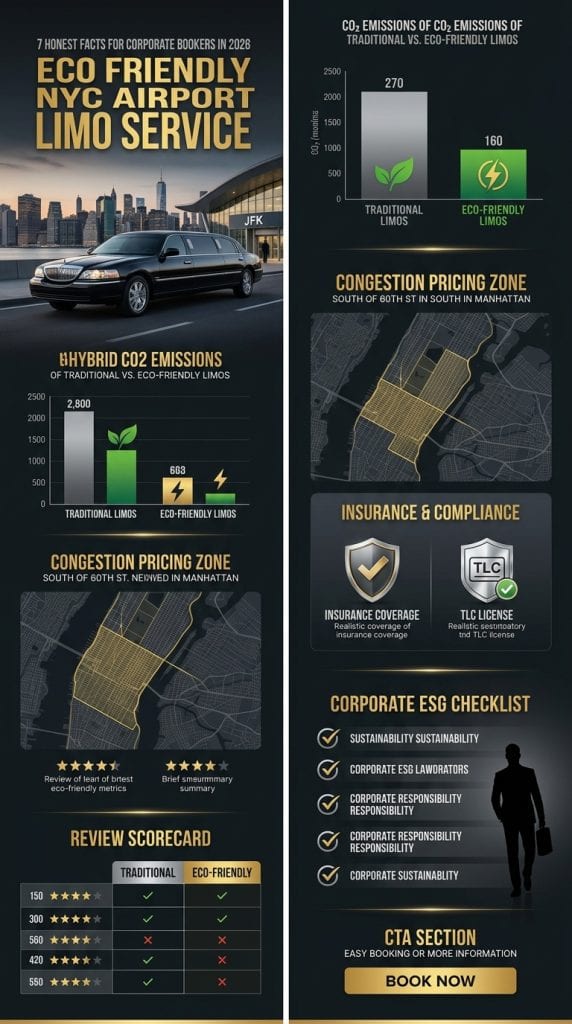NYC for-hire vehicle landscape eco friendly NYC airport limo service comparison infographic
