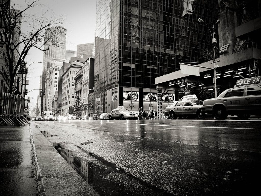 new york, nature, rain, taxi