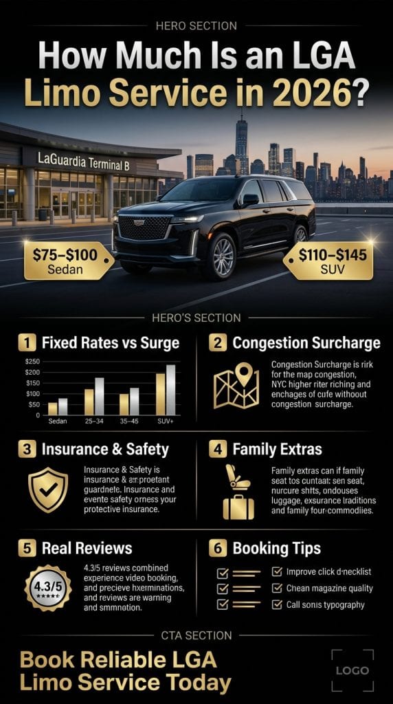 how much is an lga limo service compared to rideshare taxi shuttle NYC for-hire vehicle 2026