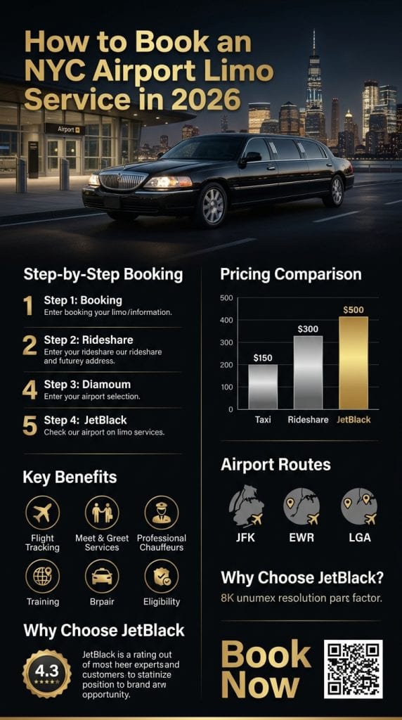  Infographic comparing costs of how to book an NYC airport limo service vs rideshare with 2026 congestion pricing
