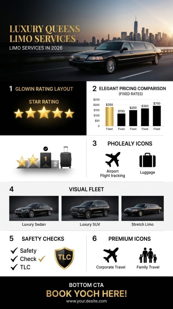 luxury queens limo services Comparison chart showing benefits of luxury Queens limo services in 2026