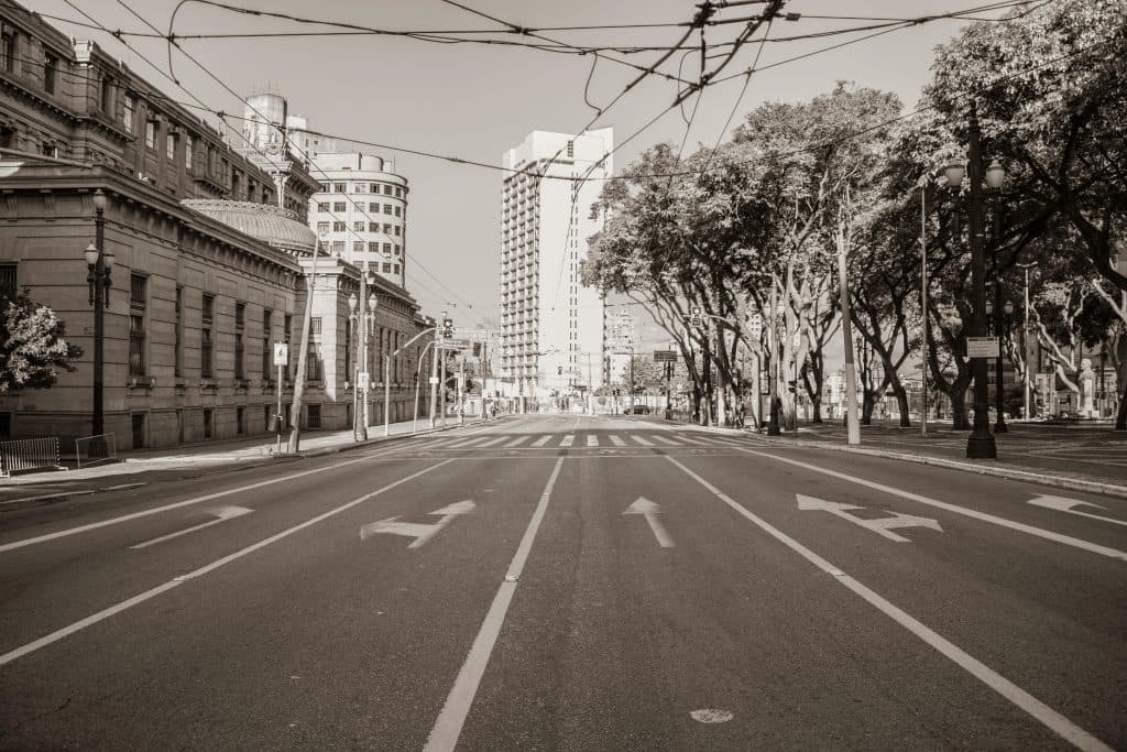 How Much Is a Limo from LaGuardia to Manhattan in 2026: Real Costs, Fixed Rates, Brutal Truths & Smart Choices for Stress-Free Airport Transfers 9 Black and white photo of a São Paulo street with classic architecture and trees.