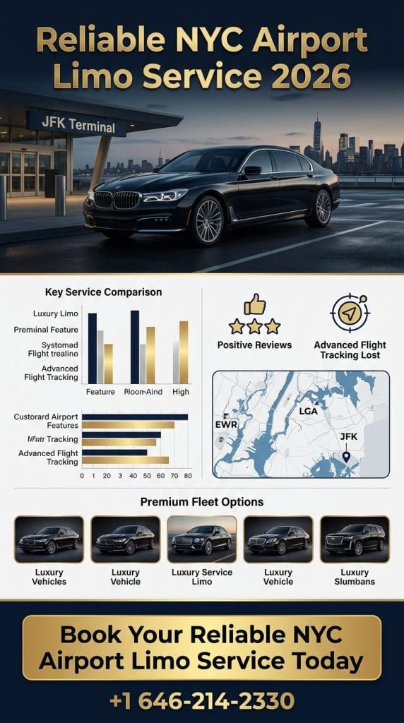 Infographic showing 2026 NYC congestion pricing impacts on reliable NYC airport limo service