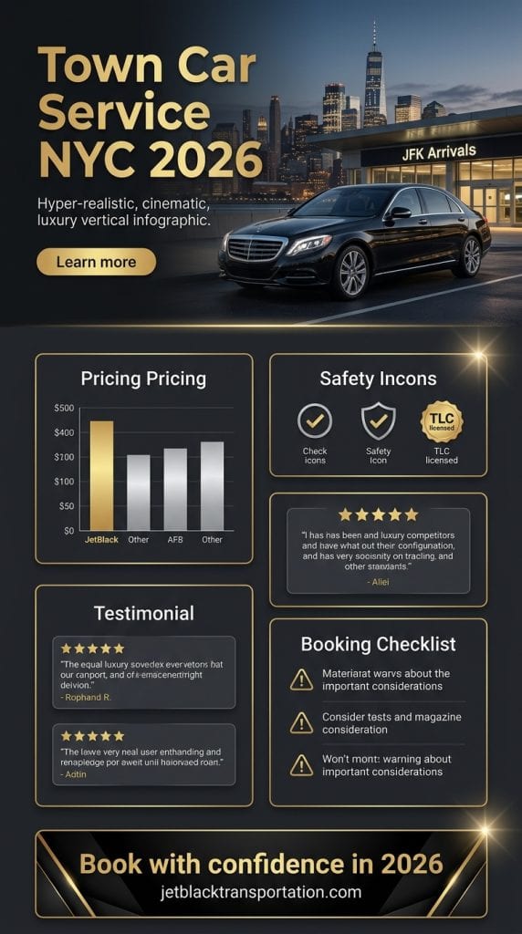 NYC for-hire vehicle landscape 2026 comparing black cars yellow taxis rideshares limousines licensing insurance surge pricing