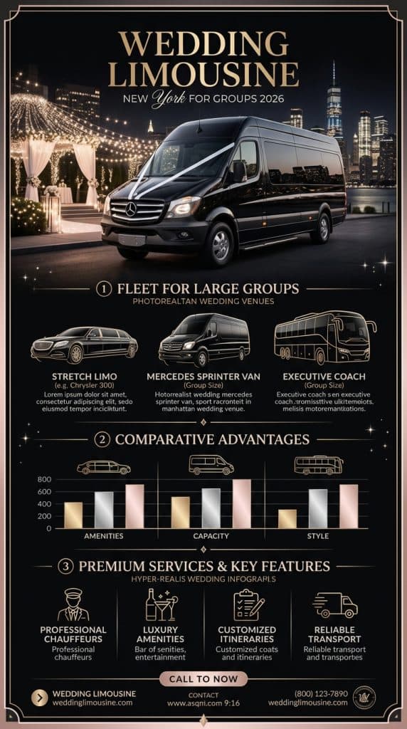 wedding limousine new york for groups