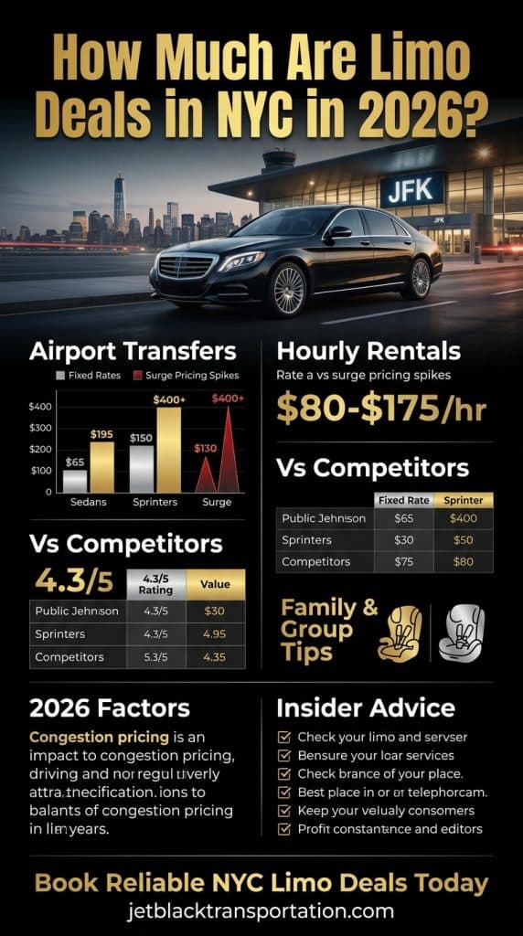 how much are limo deals in nyc How much are limo deals in NYC comprehensive comparison infographic