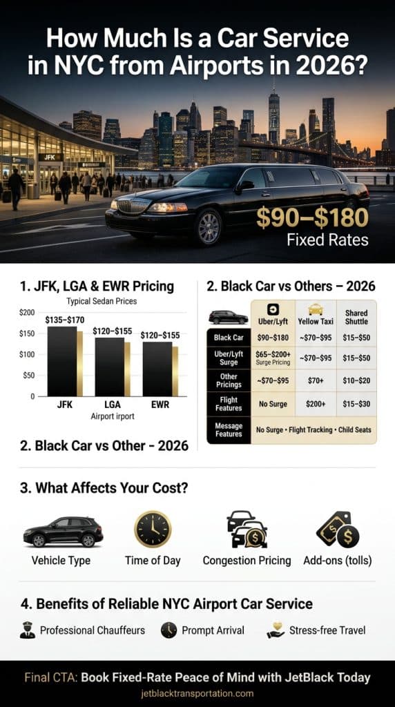 how much is a car service in nyc from airports