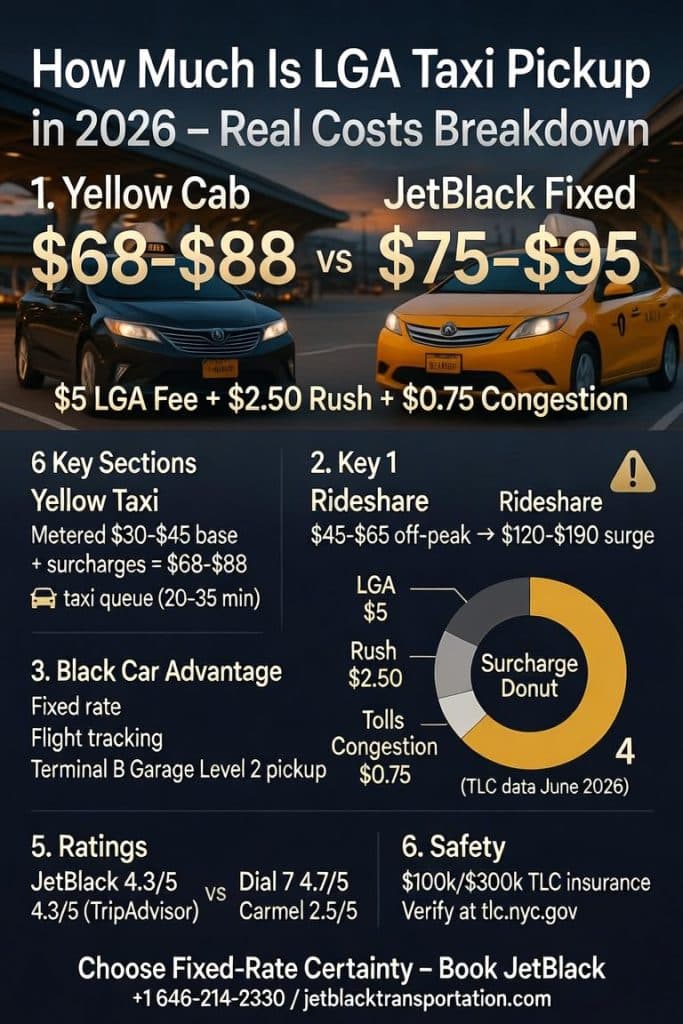 How Much Is LGA Taxi Pickup: 6 Honest Facts for 2026. 1