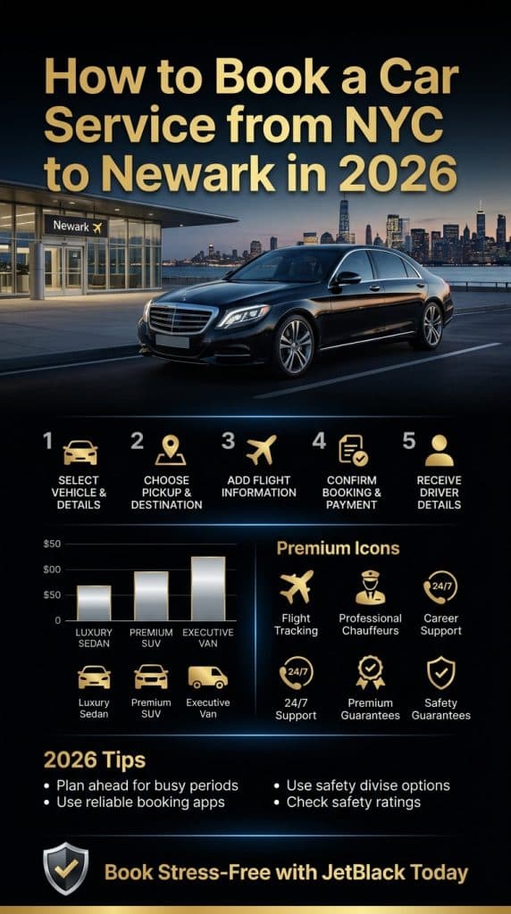 how to book a car service from nyc to newark