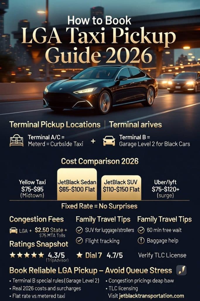 how to book lga taxi pickup