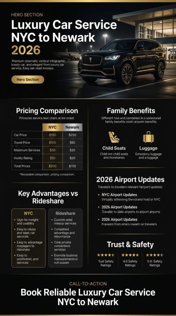 NYC to Newark Ground Transportation Comparison 2026 luxury car service nyc to newark