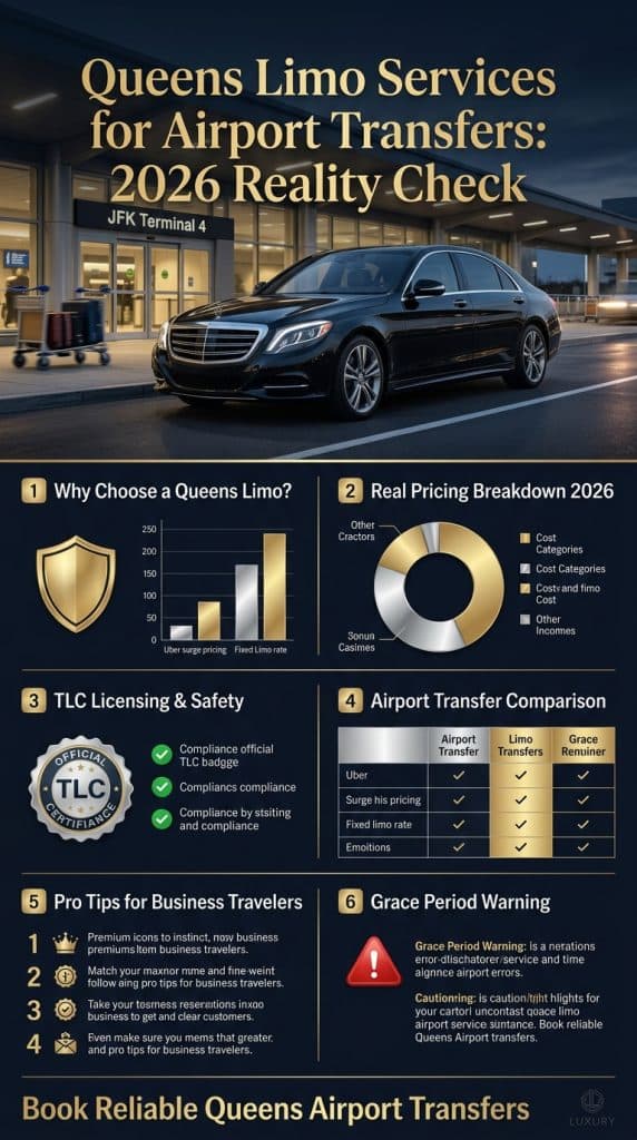 NYC For-Hire Vehicle Landscape Infographic NYC for-hire vehicle landscape queens limo services airport transfers comparison black car rideshare yellow taxi