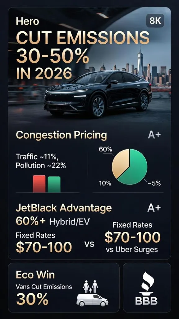 Infographic eco friendly chauffeur service from jfk airport