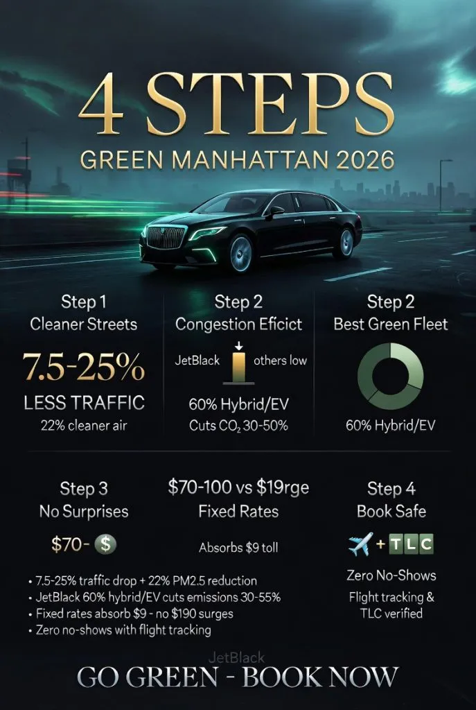 Infographic eco friendly manhattan car services