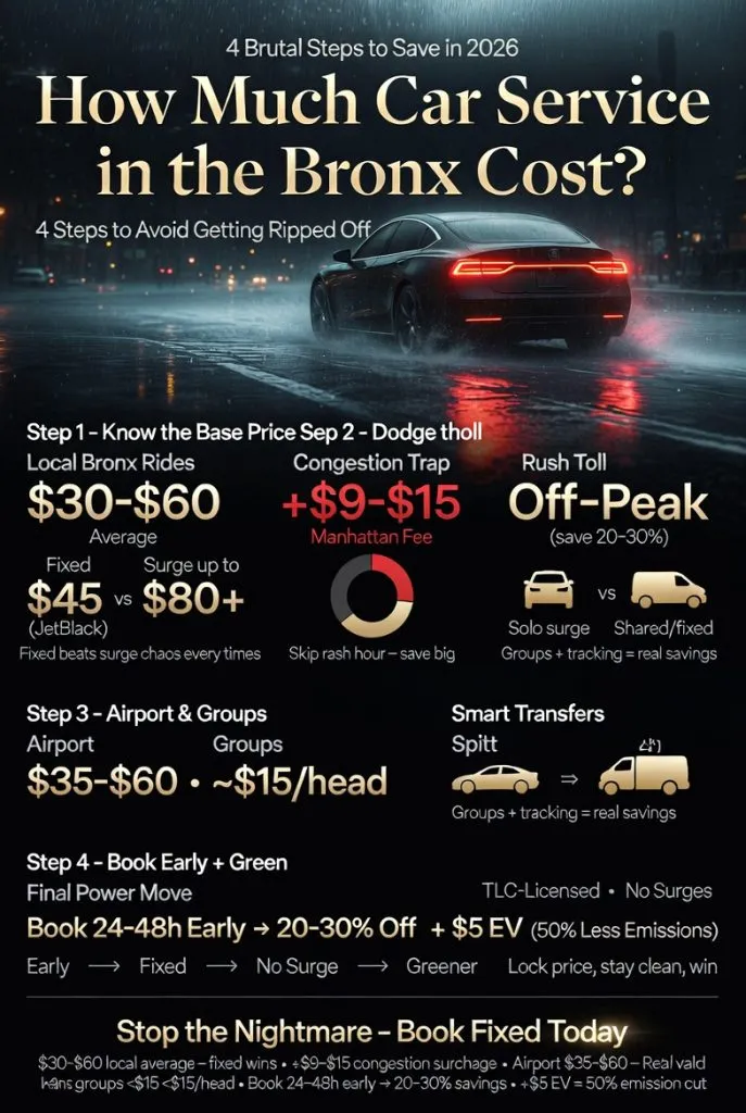Infographic how much does car service in the bronx cost