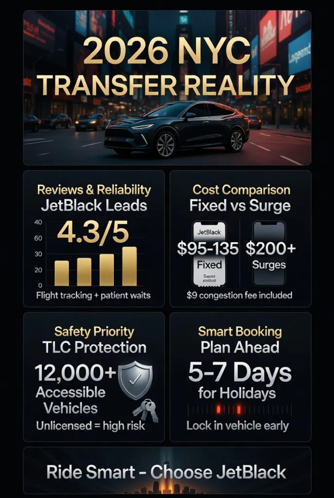 Infographic laguardia to times square car service reviews 2026