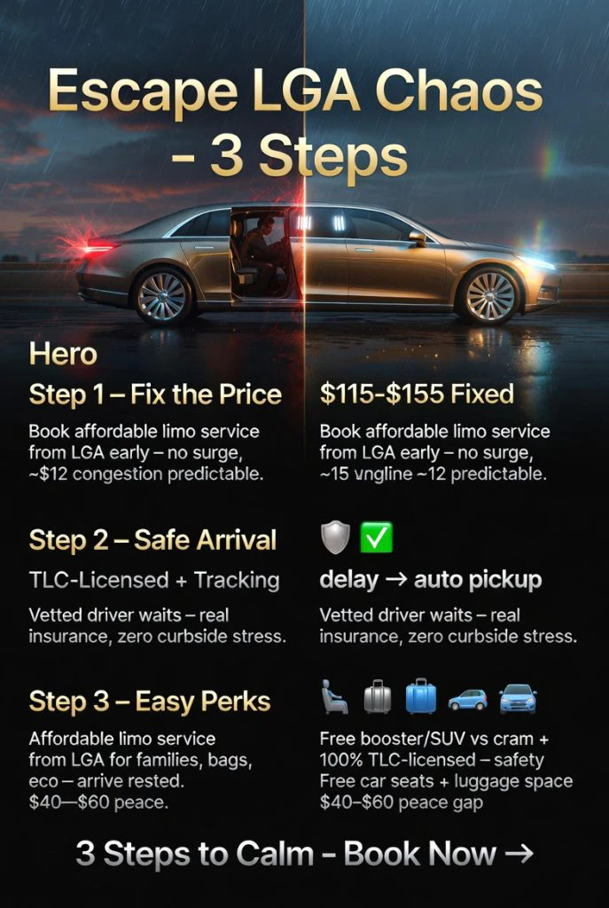 Affordable Limo Service from LGA 2026: Finally a Ride That Doesn’t Feel Like Punishment 3 Infographic affordable limo service from lga