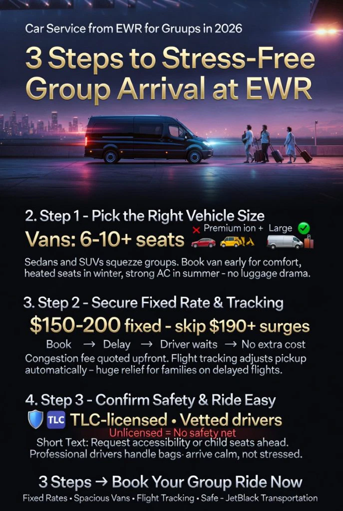 Infographic car service from ewr for groups