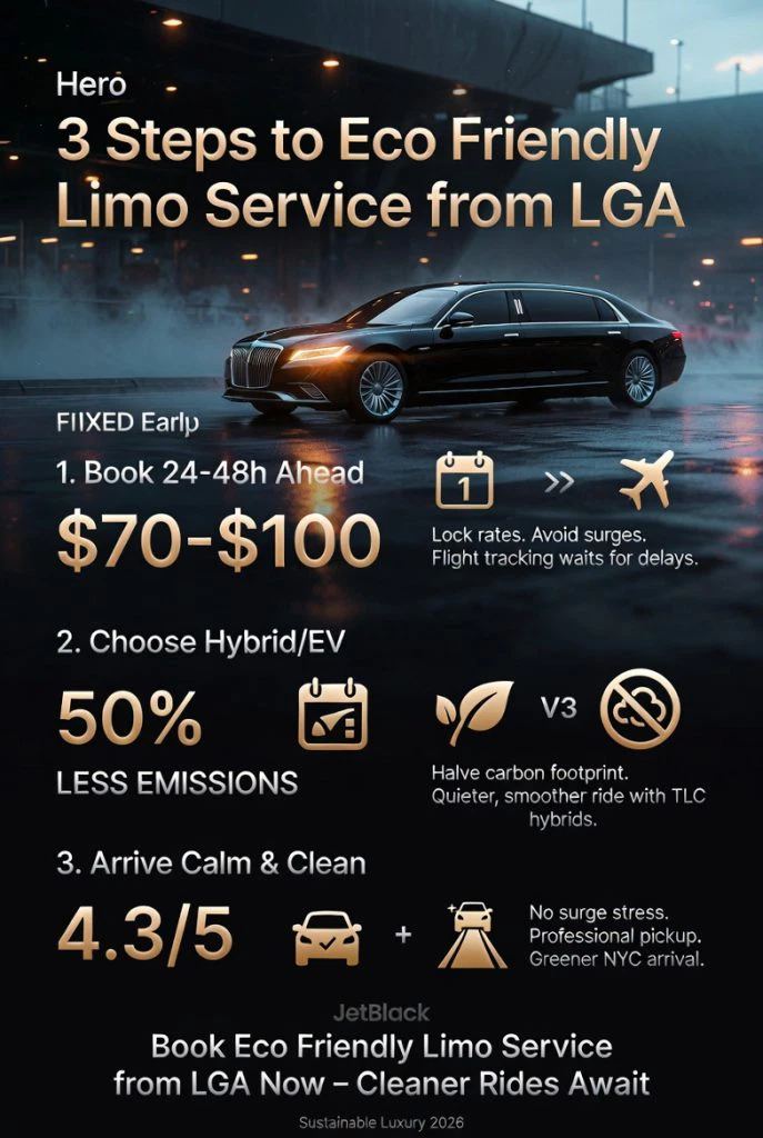 Infographic eco friendly limo service from lga