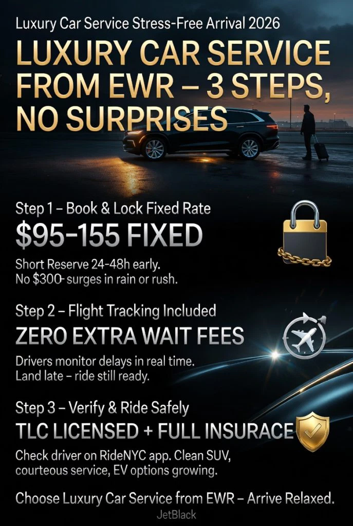 Infographic luxury car service from ewr
