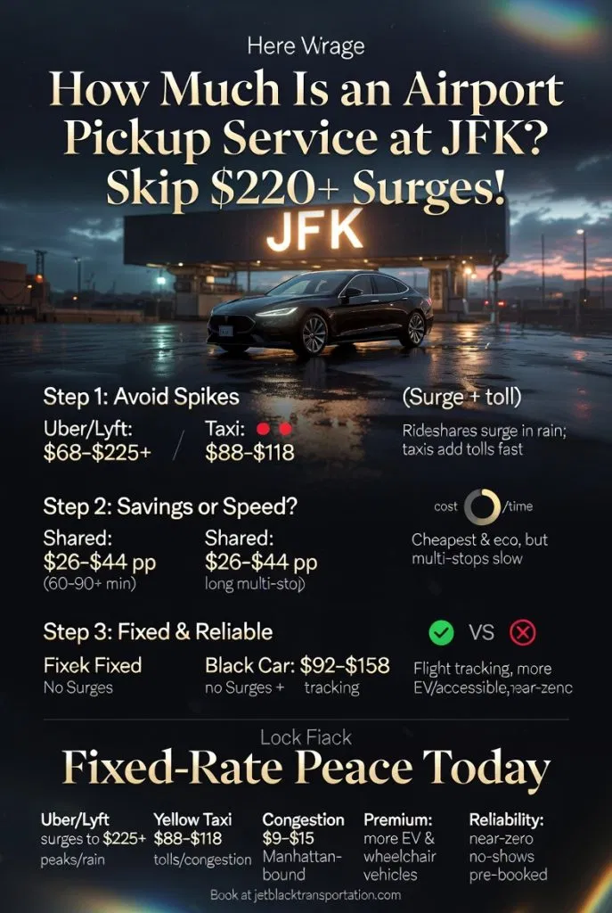 Infographic how much is an airport pickup service at jfk