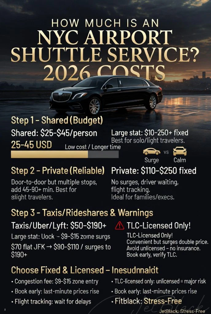 Infographic how much is an nyc airport shuttle service