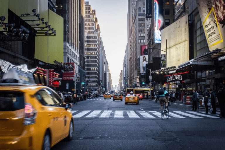 Q. How long does the bus journey take from Philadelphia to New York City?