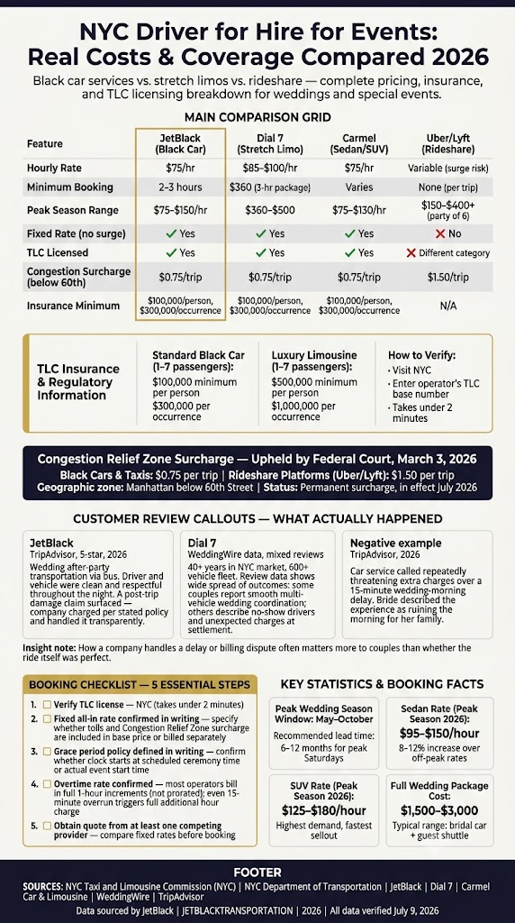Driver For Hire NYC For Events: 7 Honest Facts For 2026 3 Infographic driver for hire nyc for events